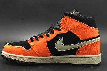 Air Jordan 1 Mid Black Orange 554724-062