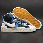 SACAI X NIKE BLAZER MID BLACK WHITE UNIVERSITY BLUE BV0071 001 - 5