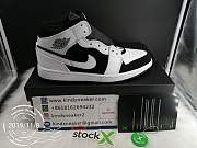 Air Jordan 1 Mid Black and White 554724 113 - 5