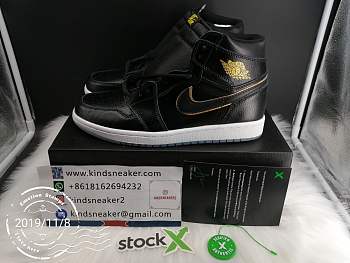 Air Jordan 1 Black Metallic Gold 555088 031