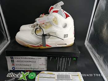 Off White X Air Jordan 5 Retro SP Yellow White CT8480-0020