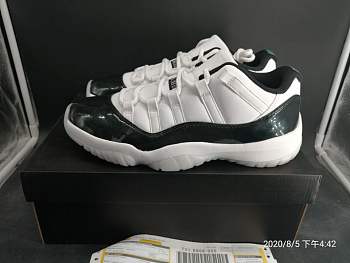 AIR JORDAN 11 RETRO LOW CONCORD BLACK WHITE 528895-145