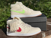 Air Jordan 1 Mid Fleece Pearl White (GS) - DO2207-264 - 5