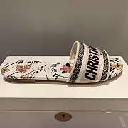 AY SLIDE Pink and Black Rosa Mutabilis Embroidered Cotton - 4