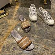 Dway Slide Multicolor Embroidered Cotton Tan - 4