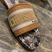 Dway Slide Multicolor Embroidered Cotton Tan - 2