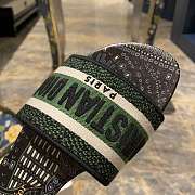 Dway Slide Multicolor Embroidered Cotton Green/ Bue - 6