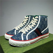 Gucci Tennis 1977 High Top GG Navy Blue 627838 HVK70 9765 - 5