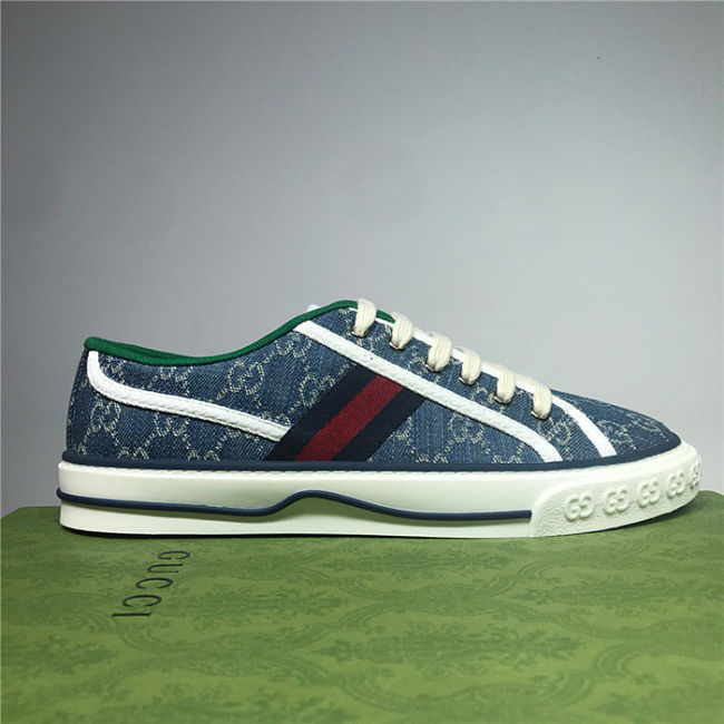 Gucci Tennis 1977 Low GG Navy Blue 627838 HVK70 9765 - 1