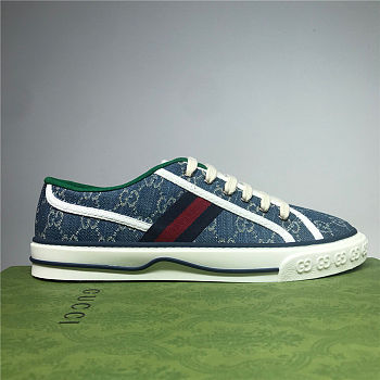 Gucci Tennis 1977 Low GG Navy Blue 627838 HVK70 9765