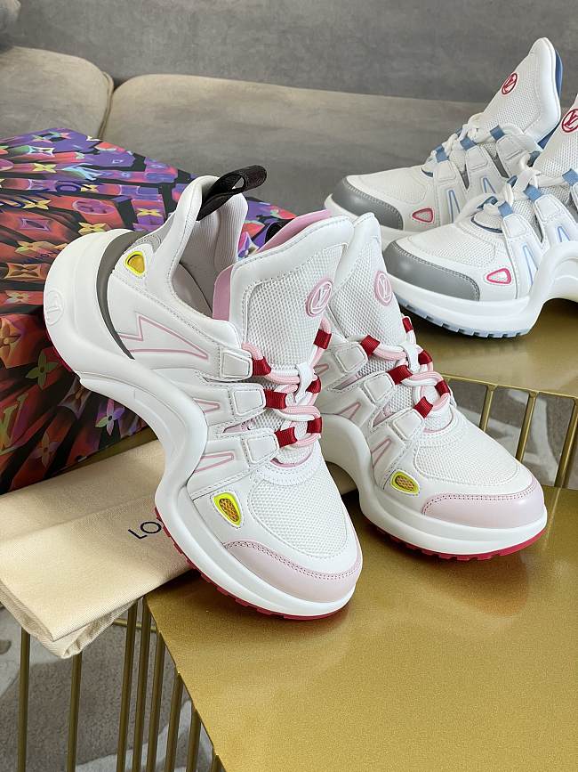 Louis Vuitton Arclight Trainer White Pink  - 1