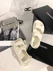 Dad Sandals Cream Rubber Sandals - 5