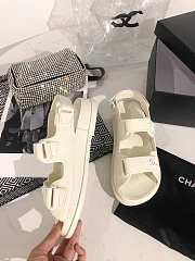 Dad Sandals Cream Rubber Sandals - 4