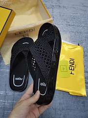 FENDI REFLECTIONS Black stretch lace slides - 8X8088AEH5F0ABB - 5