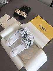 FF INTERLACE White leather slides - 8R8092AEH6F0Z5V - 5