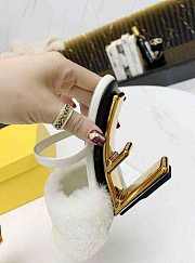FENDI FIRST White sheepskin high-heeled sandals - 8R8212AHGJF0CA4 - 4