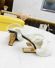 FENDI FIRST White sheepskin high-heeled sandals - 8R8212AHGJF0CA4 - 3