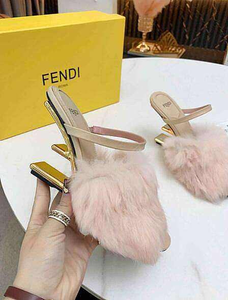 FENDI FIRST Pink mink high-heeled sandals - 8R8212AHGHF1FFZ - okfoot.ru