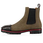 Christian Louboutin MELON SPIKES FLAT BROWN  - 1