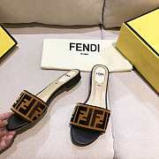 Fendi Two Tone Zucca Velvet Flat Slides - 5