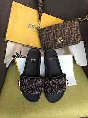 Fendi VERTIGO Brown satin slides - 8X8142AE7SF0R7V - 1