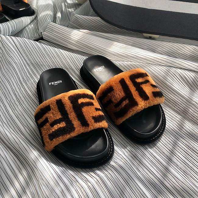 FF Fur Pool Slide Sandal - 1