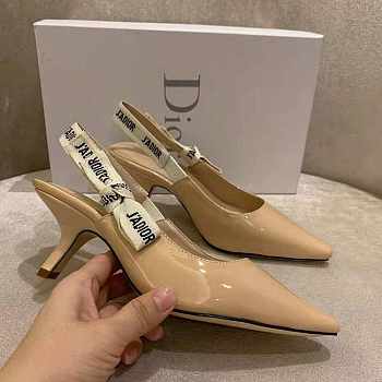 J'ADIOR SLINGBACK PUMP Nude Patent Calfskin