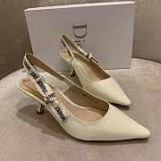 J'ADIOR SLINGBACK PUMP White Patent Calfskin - 5