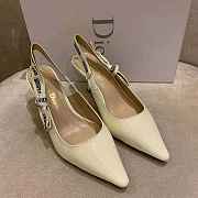 J'ADIOR SLINGBACK PUMP White Patent Calfskin - 4