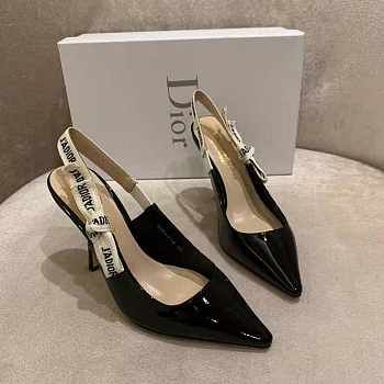 J'ADIOR SLINGBACK PUMP Black Patent Calfskin - KCC201VNR_S900