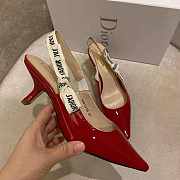 Dior J'Adior Slingback Pumps In Red Patent Leathe - 4