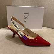 Dior J'Adior Slingback Pumps In Red Patent Leathe - 3