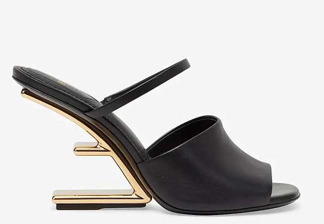 FENDI FIRST Black leather high-heeled sandals - 8R8212NA7F0QA1 - 1