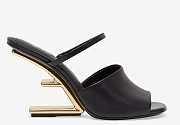 FENDI FIRST Black leather high-heeled sandals - 8R8212NA7F0QA1 - 1