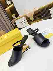 FENDI FIRST Black leather high-heeled sandals - 8R8212NA7F0QA1 - 2