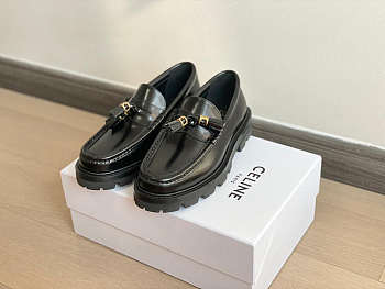 CELINE MARGARET LOAFER WITH TASSELS IN POLISHED BULL BLACK