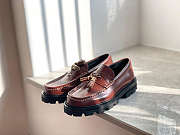 CELINE MARGARET LOAFER WITH TASSELS IN POLISHED BULL FOX RED - 5