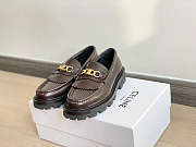 CELINE MARGARET LOAFER WITH TRIOMPHE CHAIN IN POLISHE BULL - 1