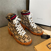 Gucci Beige Wool GG Ankle Boots - 3