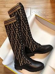 ROCKOKO Black leather ankle boots with stretch fabric 8W6789A3GXF0PMM1 - 4