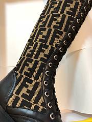 ROCKOKO Black leather ankle boots with stretch fabric 8W6789A3GXF0PMM1 - 3