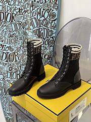 ROCKOKO Black leather biker boots with stretch fabric 8T6780A3H4F13MC - 3