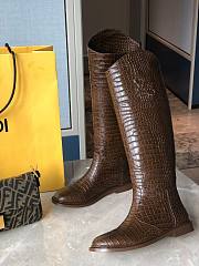 KARLIGRAPHY Brown leather boots 8W8173AGDWF08TP - 4