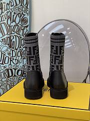 ROCKOKO Black leather short biker boots with stretch fabric 8T6780A8C7F1D0I  - 6