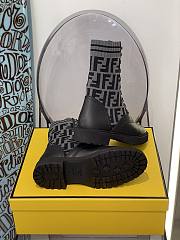 ROCKOKO Black leather short biker boots with stretch fabric 8T6780A8C7F1D0I  - 5