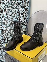 ROCKOKO Black leather short biker boots with stretch fabric 8T6780A8C7F1D0I  - 4
