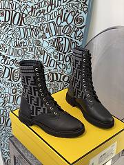 ROCKOKO Black leather short biker boots with stretch fabric 8T6780A8C7F1D0I  - 2