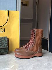 ROCKOKO Brown leather biker boots with stretch fabric 8T6780AGE5F1EUW - 5