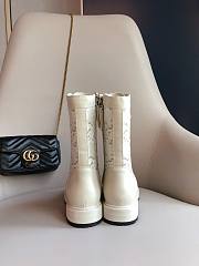 SIGNATURE White leather biker boots 8T8213AGEJF1FFA - 6