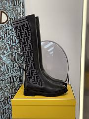 ROCKOKO Black leather ankle boots with stretch fabric 8W6789A3GXF1D0Iq - 5